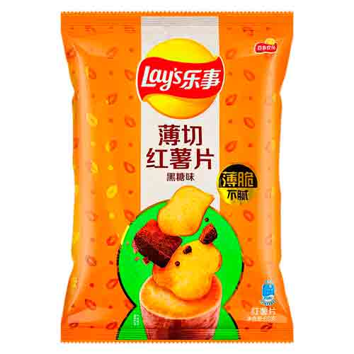 Чипсы Lay's из батата со вкусом черного сахара   60гр