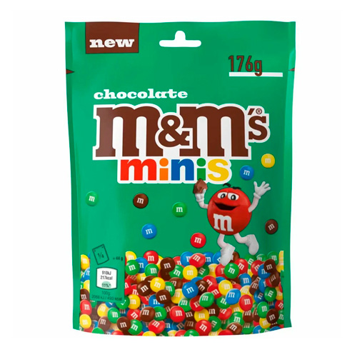 Драже M&Ms Minis Chocolate  пакет 176гр