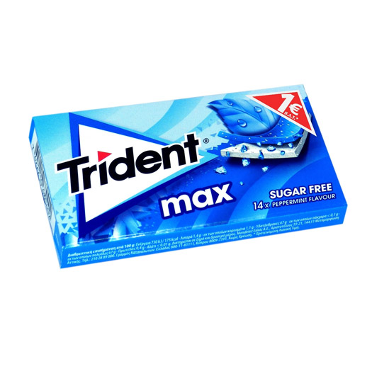 Жев. резинка Trident Max перечная мята 27 гр. Турция