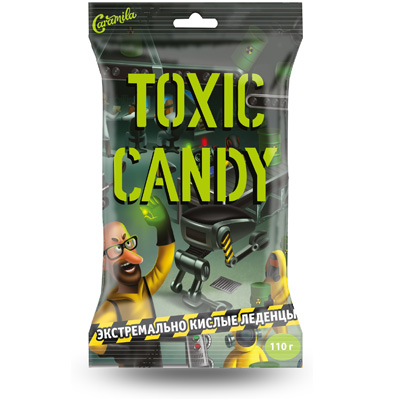 Леденцы Caramila экстремально кислые Toxic Candy  пакет 110гр