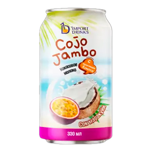 Напиток COJO JAMBO с кусочками кокосовой мякоти со вкусом Маракуйя   330мл
