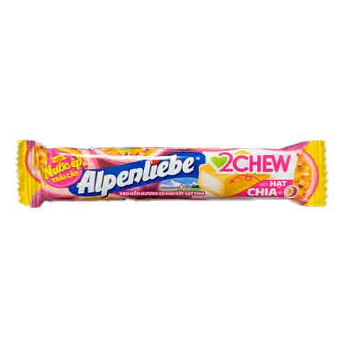 Жев. конфеты Alpenliebe 2 Chew Kiwi&Passion Fruit 24.5гр