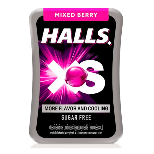 Леденцы HALLS         Mixed Berry Sugar Free  12,6гр