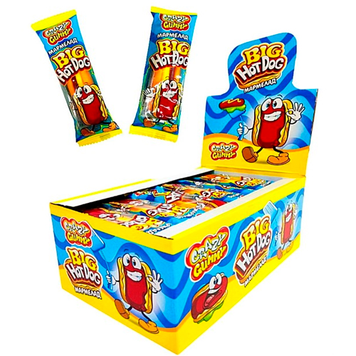 Жев.мармелад Grazy Gummy Big Hot Dog    18гр
