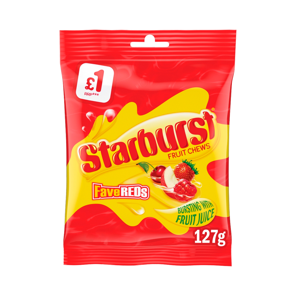 Жев.драже  Starburst FAVEREDS FRUIT CHEWY    127гр