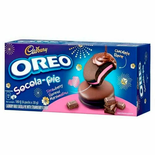 Печенье Oreo Cadbury Chocolate Pie Strawberry    180гр