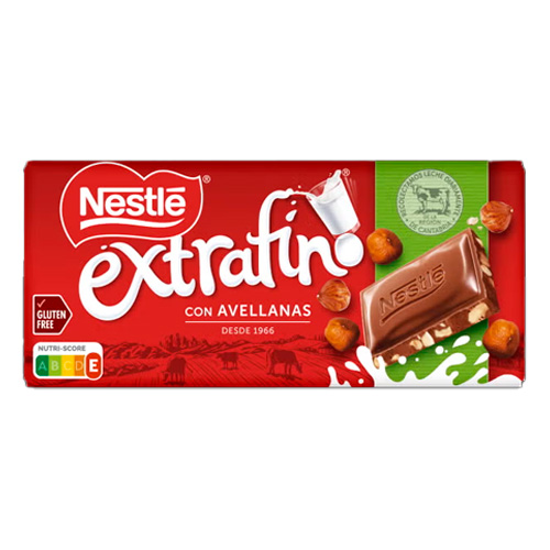 Шоколад Nestle Extrafino с лесными орехами  123гр