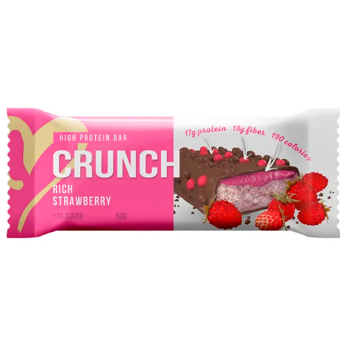 Батончик Crunch Bar Rich Strawberry 60гр.