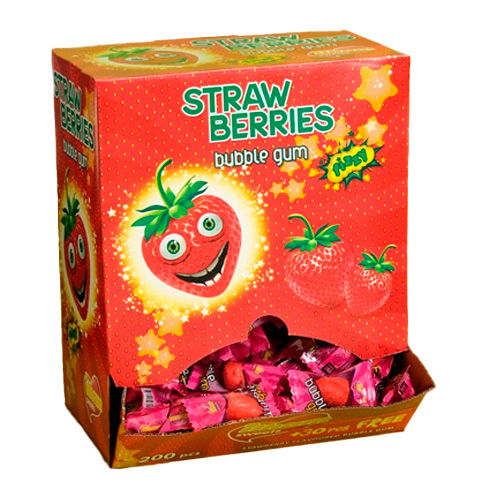 Жев.резинка Ilham Sweets Strawberries (Клубничка с кислой шипучкой)    3,5гр