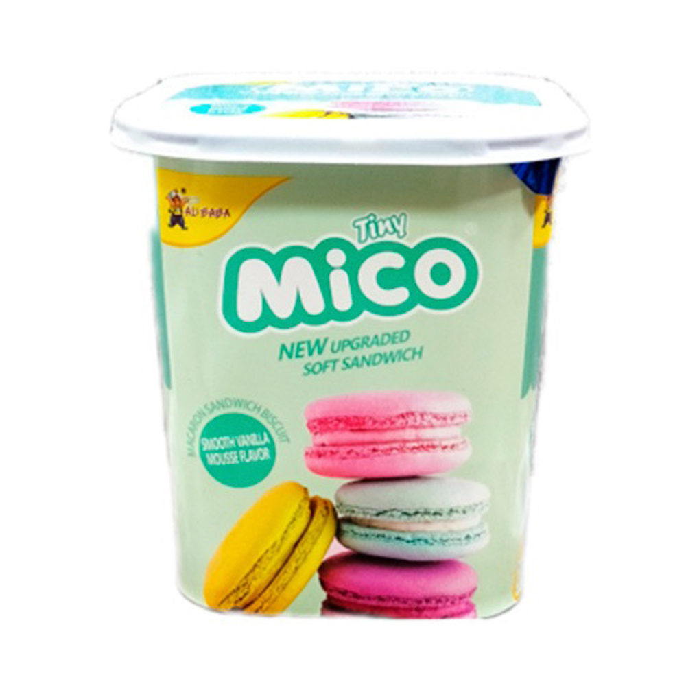 Печенье Tiny Mico Macaron Sandwich Smooth Vanilla Moosse   88гр