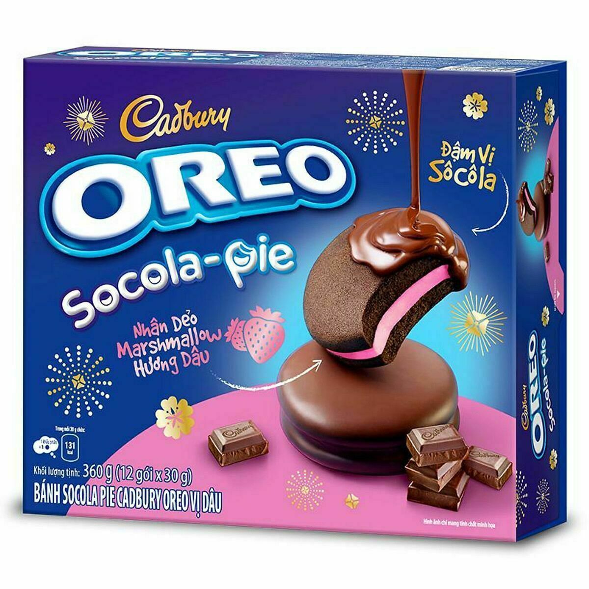 Печенье Oreo Cadbury Chocolate Pie Strawberry    360гр