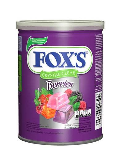 Леденцы Nestle Fox's Crystal Clear Mix Berries Flavored Candy 180g Восточная Азия