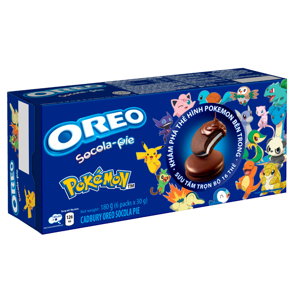 Печенье Cadbury Oreo Chocolate Pie Pokémon Version   180гр
