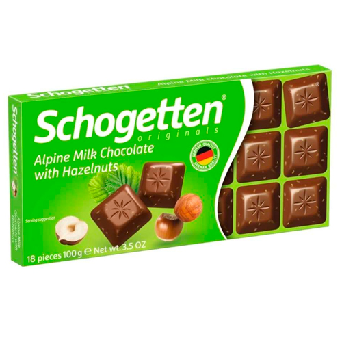 Шоколад Schogetten Alpine Milk with Hazelnuts    100гр