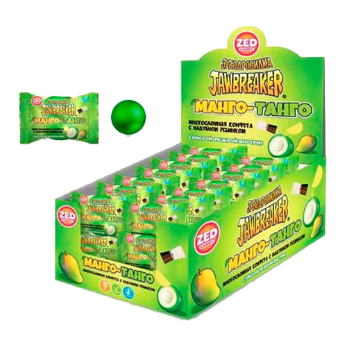 Зубодробилка Jawbreaker Манго-Танго конфета+жев.резинка   8,5гр