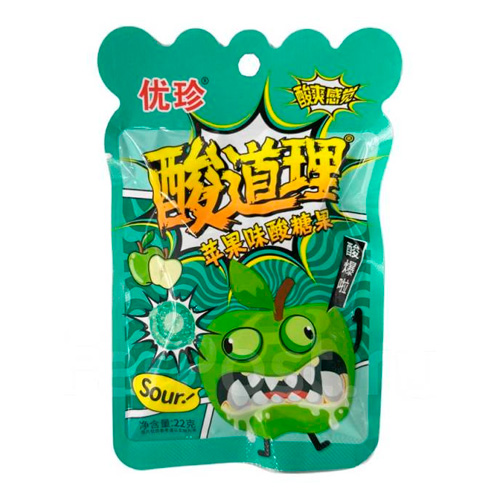 Конфеты Hong Tai Kee  Crazy Apple с шипучкой   22гр