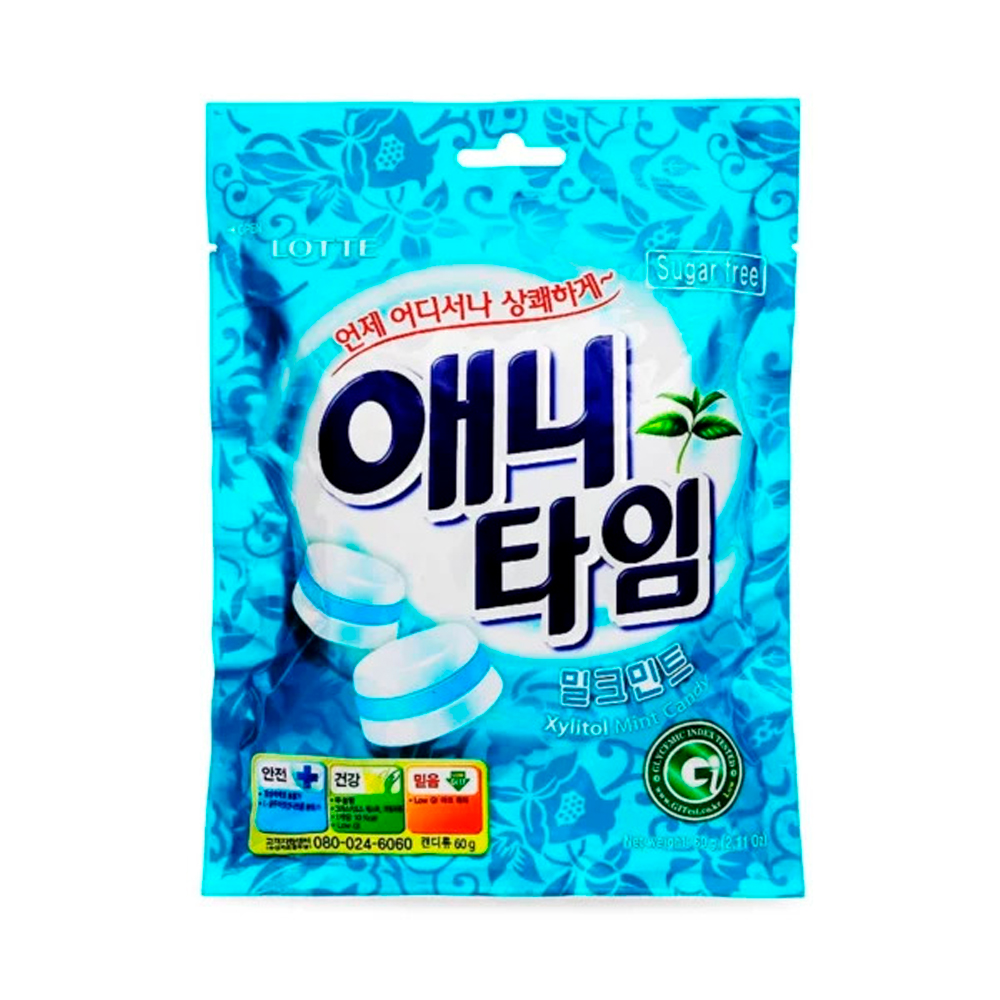 Карамель леденцовая Anytime с ксилитом Milk Mint   60гр