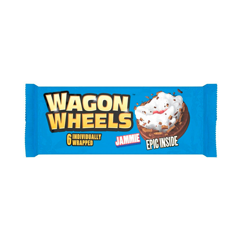 Печенье WAGON WHEELS  с суфле и джемом покрытые глазурью   220гр