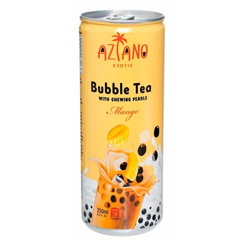 Молочный чай Aziano Bubble tea Mango с жев. шариками из конжака  250мл