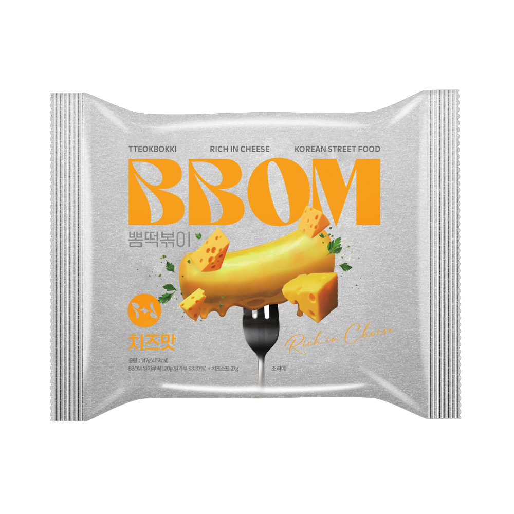 Рисовые палочки BBOM Tteokbokki Rich in Cheese   147гр