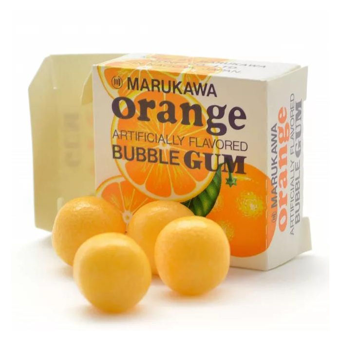Жев.резинка Marukawa апельсин 4 шарика (продажа блоками)  5,4гр