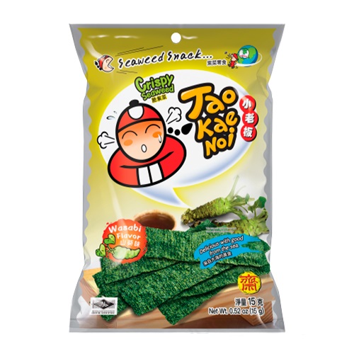 Снеки из морских водорослей с Wasabi TAO KAE NOI 15гр.
