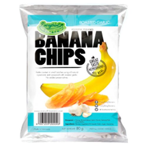 Чипсы банановые Everything Banana с Обжаренным чесноком 80гр