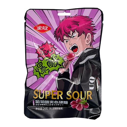 Конфеты SUPER SOUR Виноград 24гр