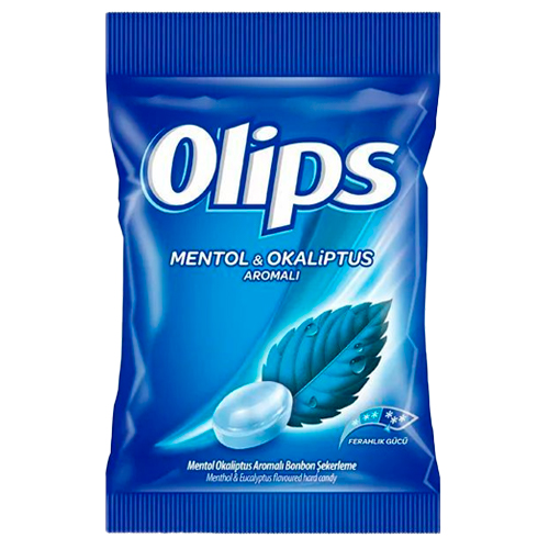 Кармель леденцовая Olips со вкусом ментола и эвкалипта 76гр.
