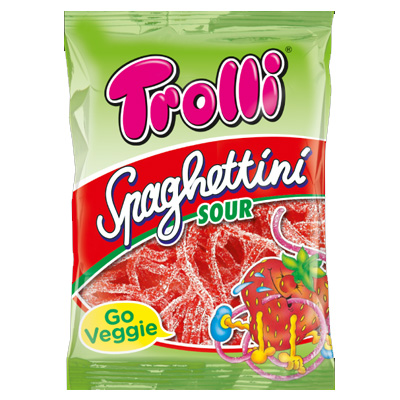 Жев.мармелад Trolli Sour Strawberry Spaghettini 100гр   100гр