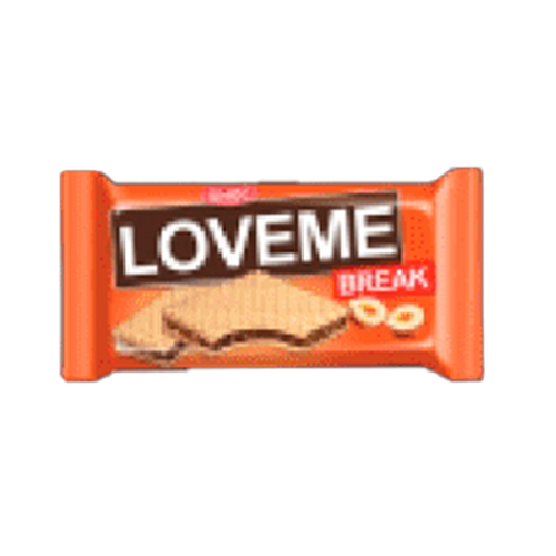 Вафли Loveme с кремом из лесного ореха 40гр