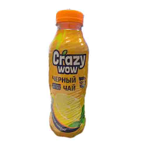 Напиток CrazyWOW черный чай с соком лимона 420мл