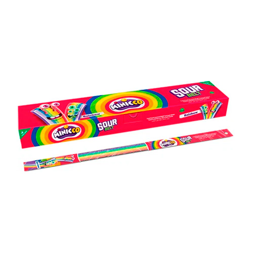 Жев.мармелад MINICCO SOUR BELT RAINBOW ремешки 15гр
