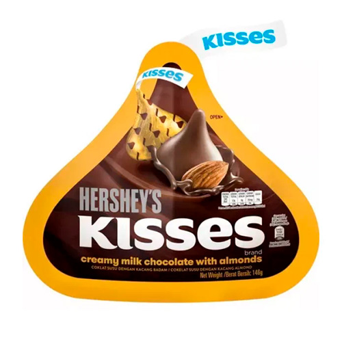 Шоколад Hershey's Kisses миндаль в молочном шоколаде   82гр