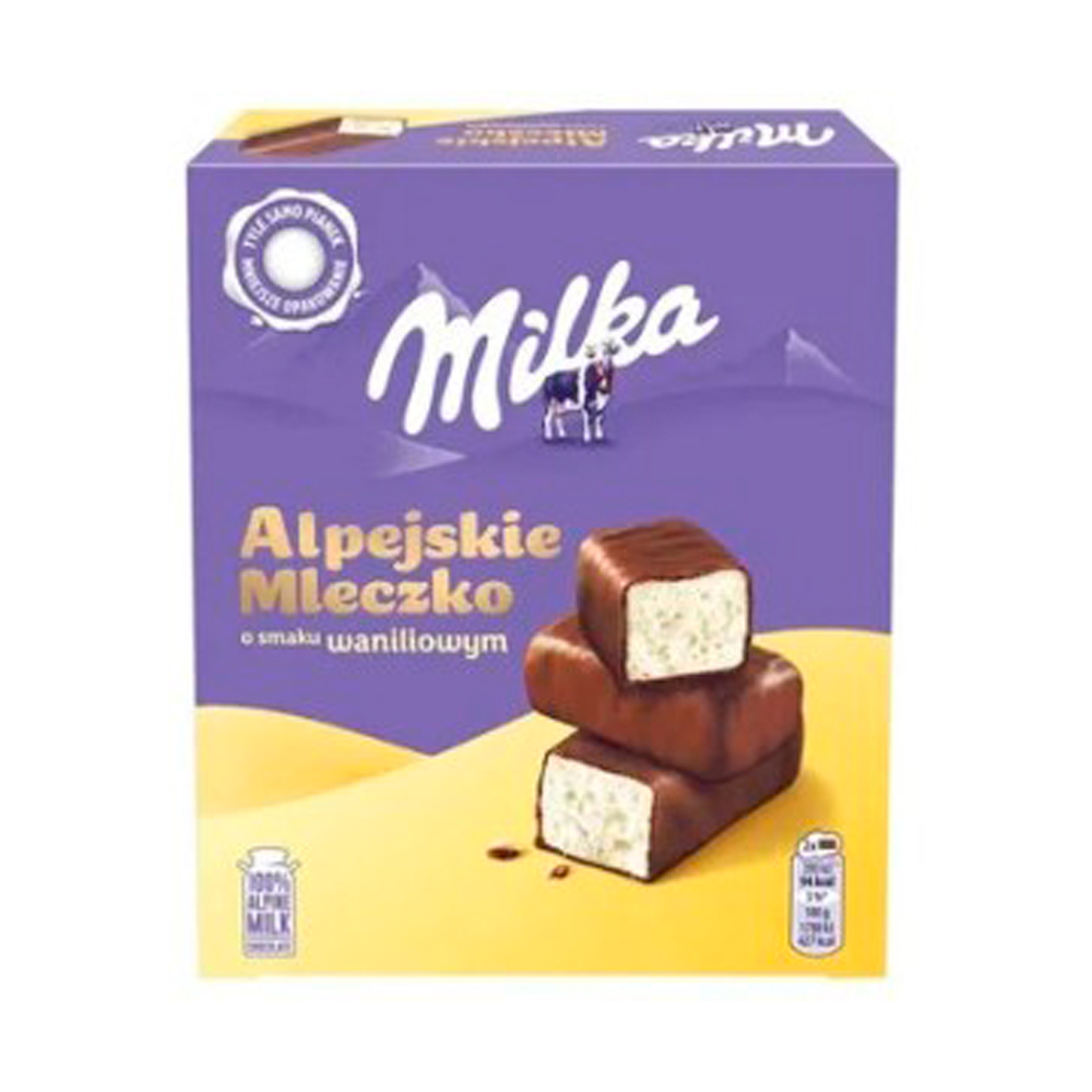 Конфеты Milka Альпийское молоко Ваниль   330гр