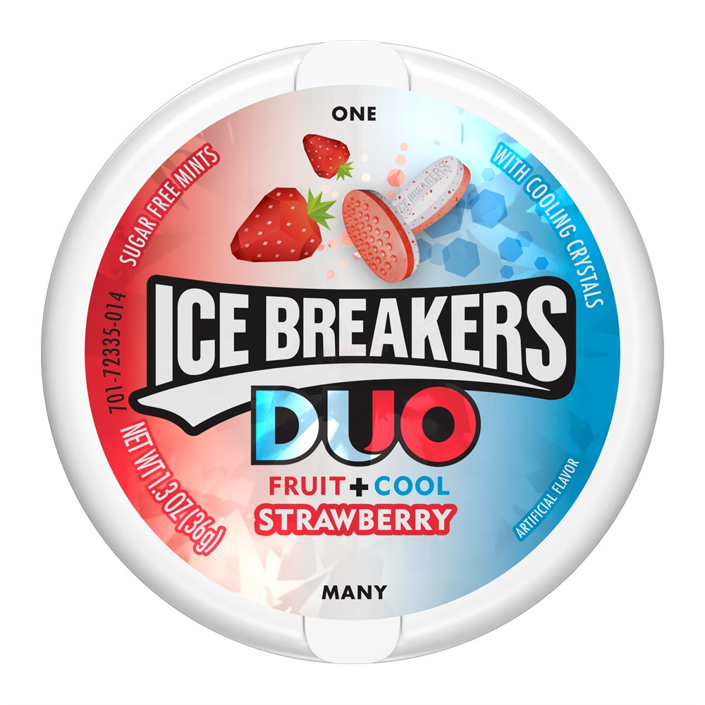 Жвачка ICE BREAKERS DUO Леденцы со вкусом Клубники и мяты 36гр