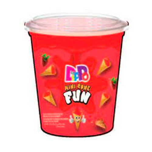 Вафельный рожок DIPPO Mini Cone Fun с клубничной начинкой   60гр
