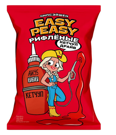 Картофель Хрустящий Easy Peasy со вкусом кетчупа 50гр