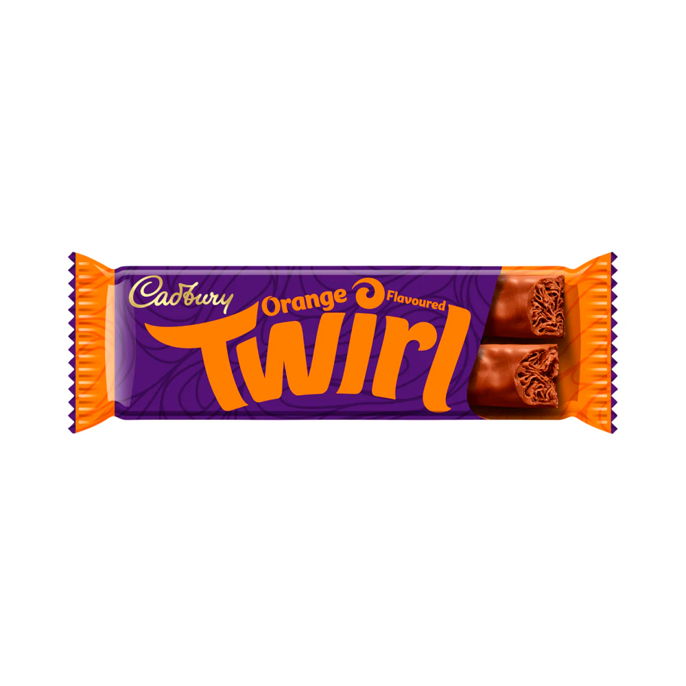 Шоколадные батончики Cadbury  TWIRL ORANGE    43гр