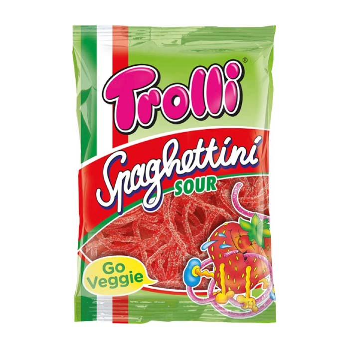 Мармелад Trolli Spaghettini Erdbeer Клубника (кислые) 200г