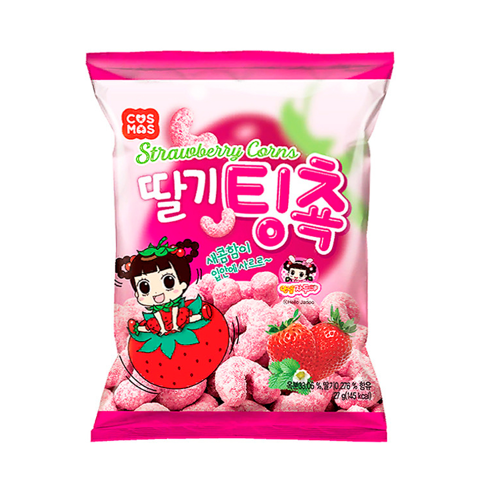 Кукурузные палочки БерриПоп со вкусом клубники   27гр