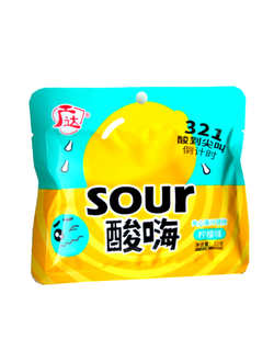 Конфеты SOUR 321Лимон кислые 22гр